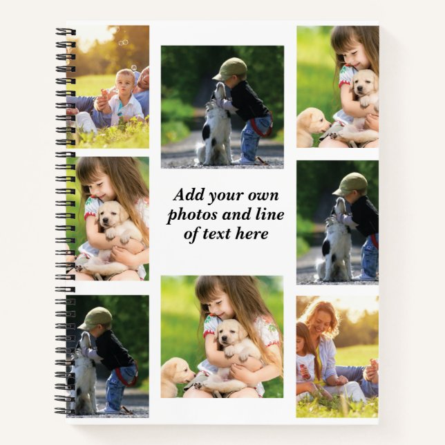 Make your own photo collage and text  notebook (Front)