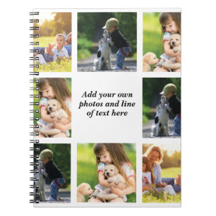 Make your own photo collage and text  notebook