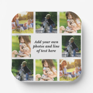Make your own photo collage and text paper plate