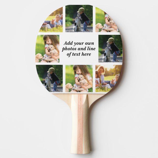 Make your own photo collage and text  ping pong paddle (Front)