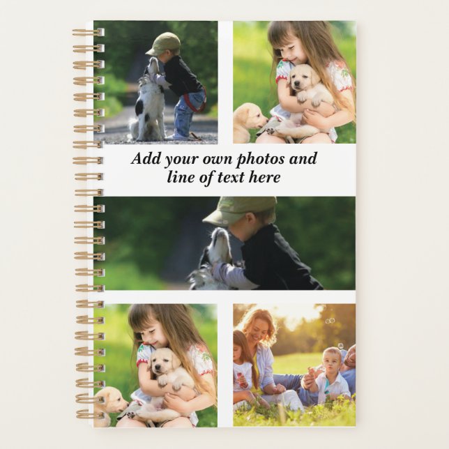 Make your own photo collage and text  planner (Front)