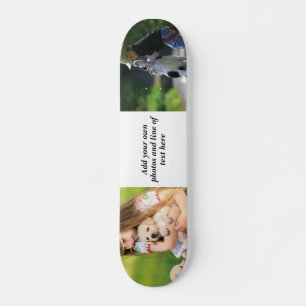 Make your own photo collage and text skateboard