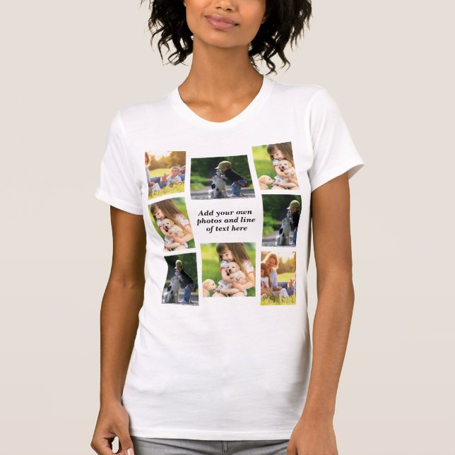 Make your own photo collage and text  T-Shirt (Front)