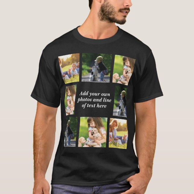 Make your own photo collage and text  T-Shirt (Front)