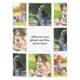 Make your own photo collage and text tablecloth