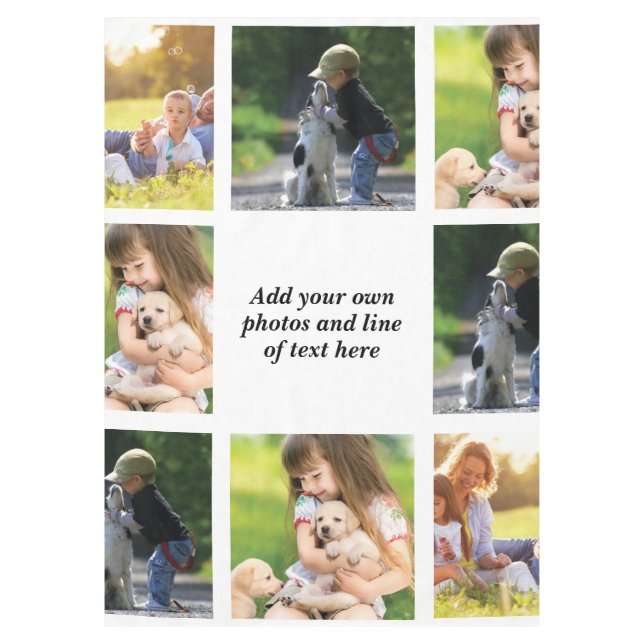 Make your own photo collage and text  tablecloth (Front)