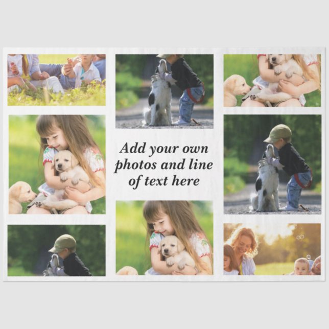 Make your own photo collage and text  tissue paper (Front)