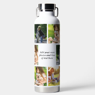 Make your own photo collage and text  water bottle