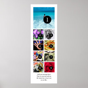 Make Your Own Photo Poster with 9 images + Text
