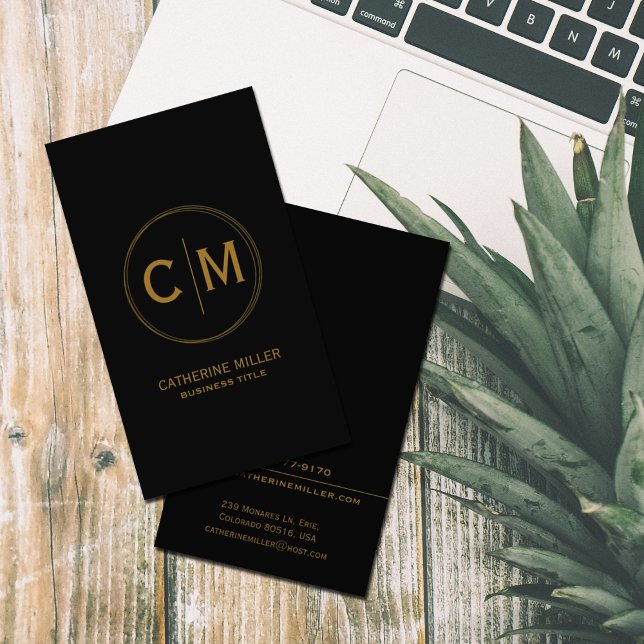 Make Your Own Professional, Gold and Black Business Card (Creator Uploaded)
