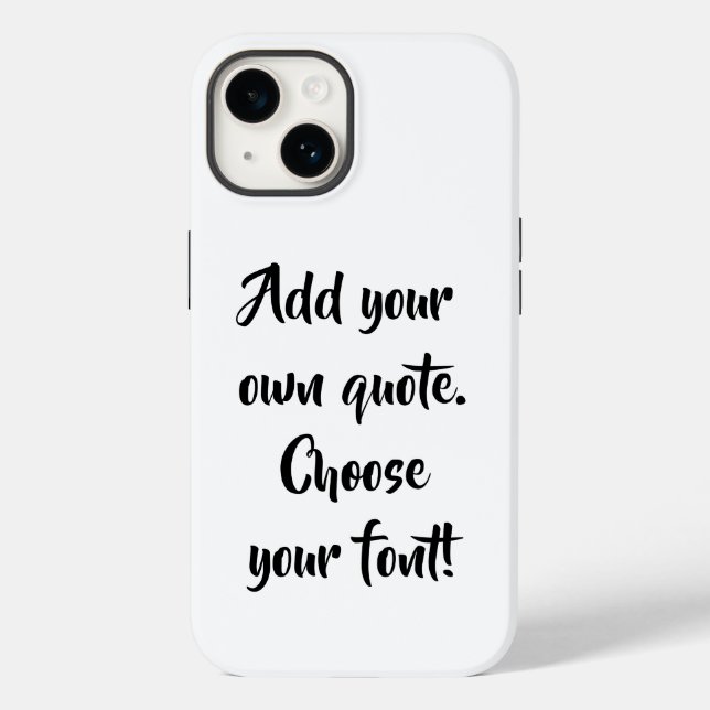 Make your own quote personalised  Case-Mate iPhone case (Back)
