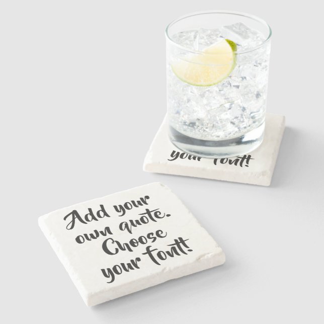 Make your own quote personalised stone coaster (Side)