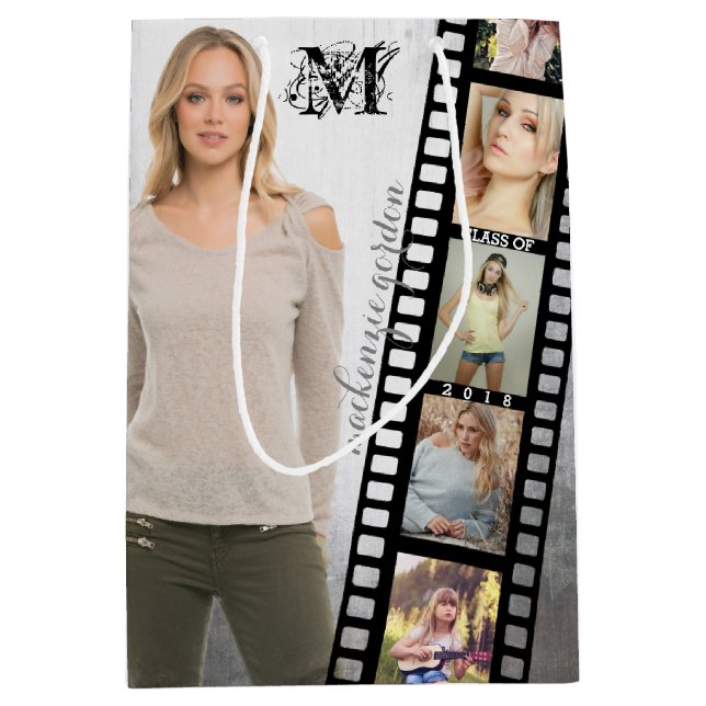 Make Your Own Senior Portrait Class of 2018 Frame Medium Gift Bag (Front)