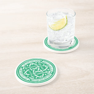 Make Your Own Shamrock Green Celtic Knot Irish Coaster