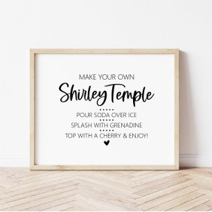 Make Your Own Shirley Temple Drink Bar Sign
