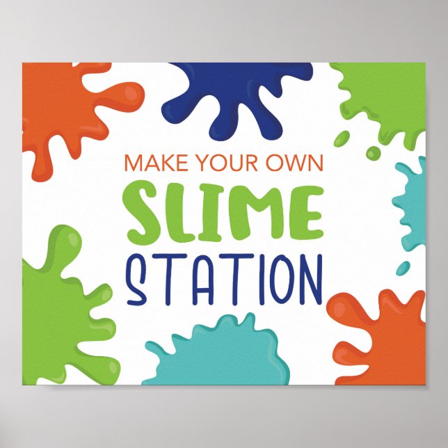 Make your own slime sign for slime birthday (Front)