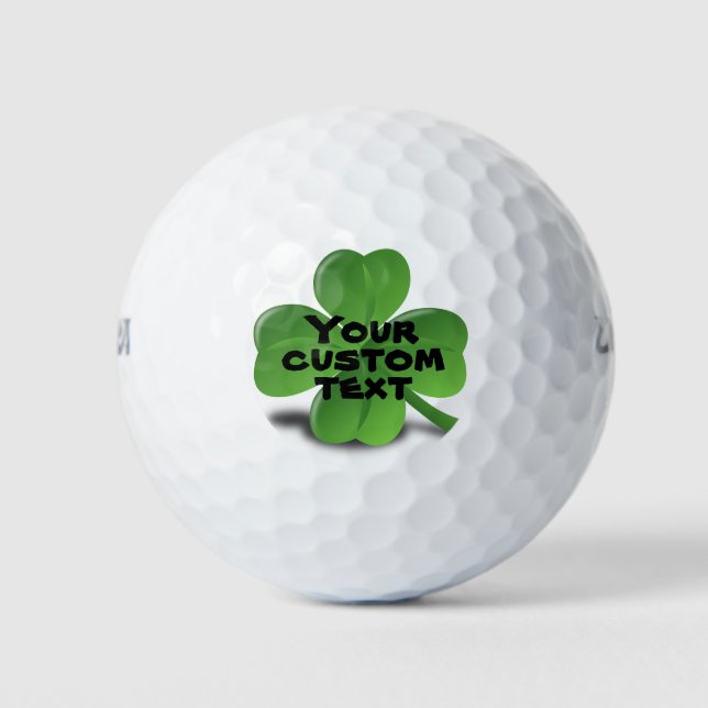 Make Your Own St Patricks Day Shamrock Golf Balls (Front)