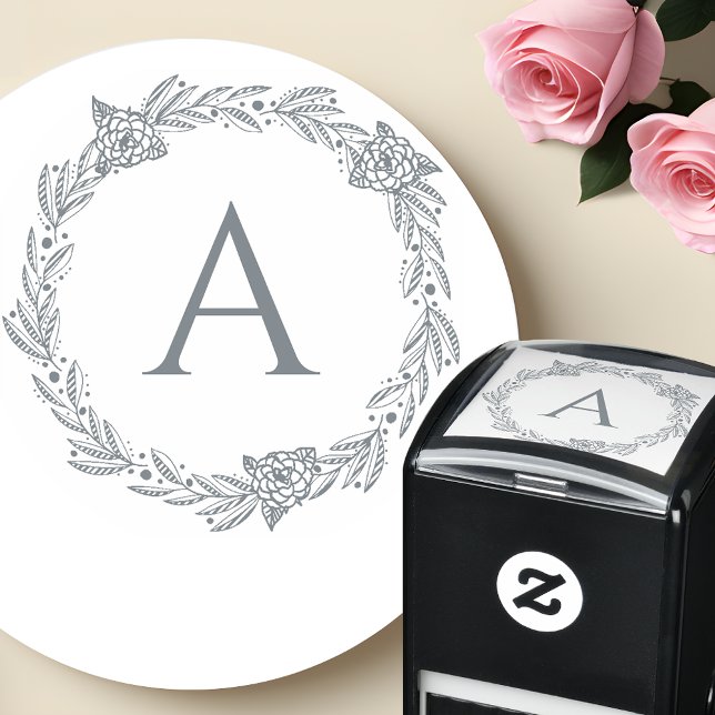 Make Your Own Stylish Monogram Stamp ( Elegant Floral Monogram Stamp for Personalized Impressions)