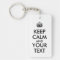 Make Your Own Text Keep Calm Keychains Template