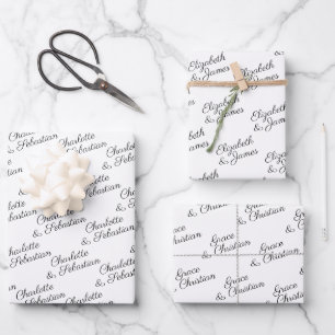 Make your own typography personalised wrapping paper sheet