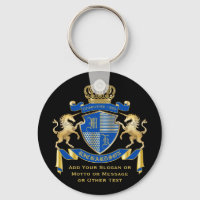 Make Your Own Unicorn Coat of Arms Blue Emblem