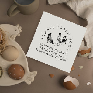 Make Your Own Vintage Egg Carton Farm Address Self-inking Stamp