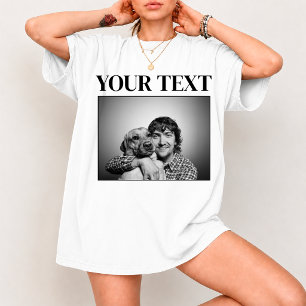 Make Your Own Vintage Photo & Text Cusom 90s Retro T-Shirt