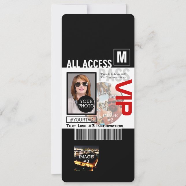 Make Your Own VIP Pass 8 ways to Personalise (Front)
