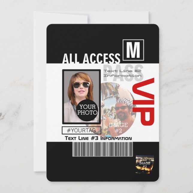 Make Your Own VIP Pass 8 ways to Personalise (Front)