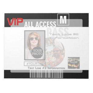 Make Your Own VIP Pass 8 ways to Personalise Notepad