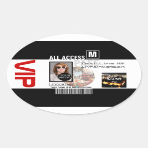 Make Your Own VIP Pass 8 ways to Personalise Oval Sticker