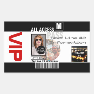 Make Your Own VIP Pass 8 ways to Personalise Rectangular Sticker