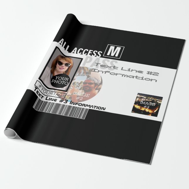 Make Your Own VIP Pass 8 ways to Personalise Wrapping Paper (Unrolled)