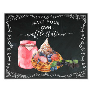 Make Your Own Waffle Station Chalkboard Sign