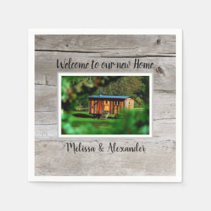 Make your own welcome new Home housewarming party Napkin