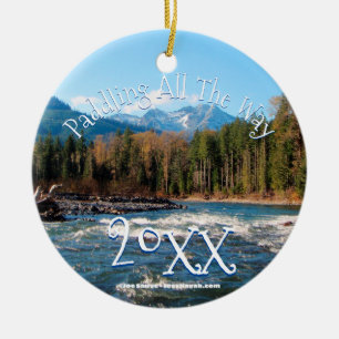 Make Your Own Whitewater Chirstmas Photo Ceramic Ornament