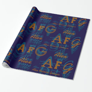 make your own wonderful personalized name pattern wrapping paper