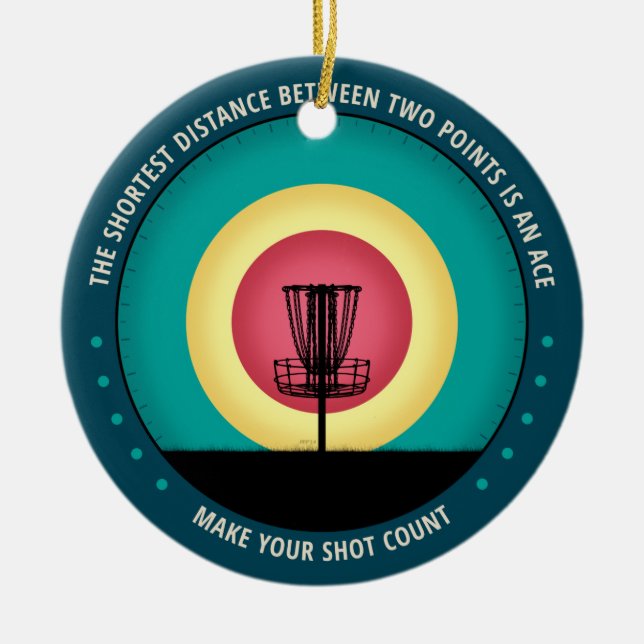 Make Your Shot Count Ceramic Tree Decoration (Front)