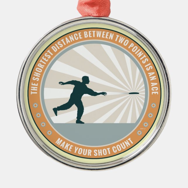 Make Your Shot Count Metal Ornament (Front)