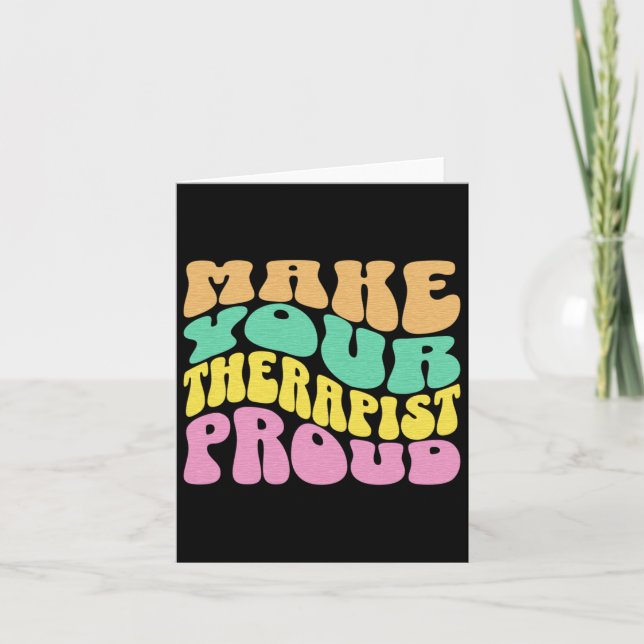 Make Your Therapist Proud Sticker  Card (Front)