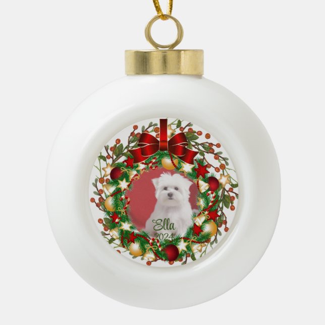 Make your unique ceramic ball christmas ornament (Front)