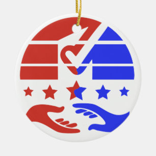 Make Your Voice Count Ceramic Ornament