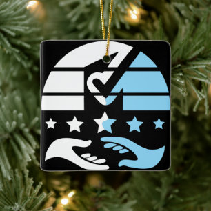 Make Your Voice Count Ceramic Ornament