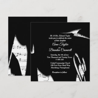 Make Your Wedding Day Sing Stunning Music Theme   Invitation