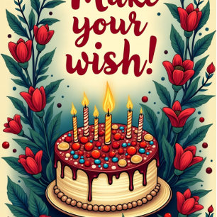 Make Your Wish Birthday Fairy Godmother DENIED! Card