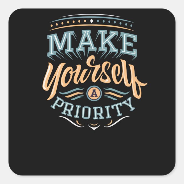 Make yourself a Priority Square Sticker (Front)