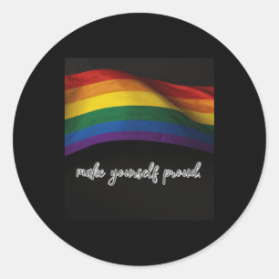 Make Yourself Proud Rainbow Flag Sticker