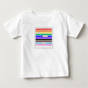Make Yourself Proud Rainbow Redaction Pride 2026 Baby T-Shirt