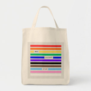 Make Yourself Proud Rainbow Redaction Pride 2026 Tote Bag