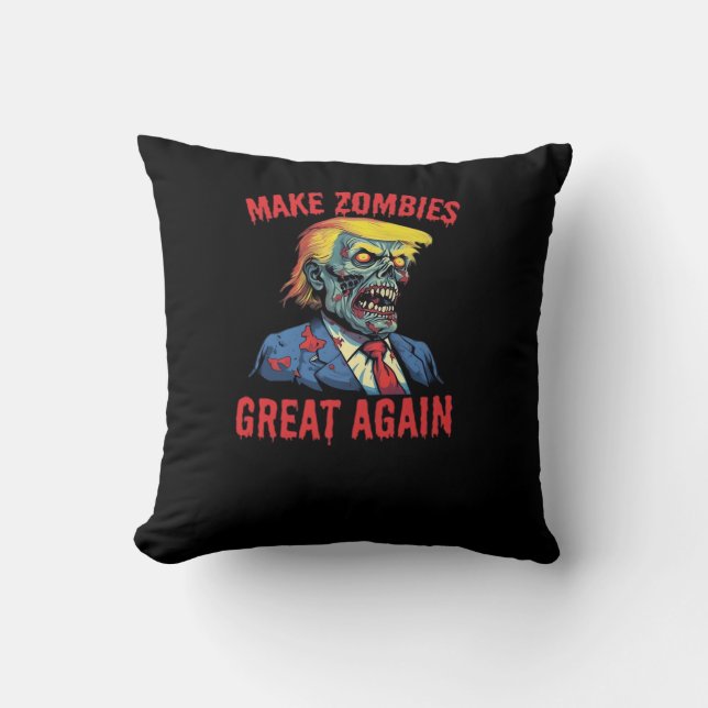Make Zombies Great Again - Halloween Zombie Classi Cushion (Front)